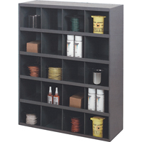 Armoires pour bacs de rangement, Acier, 20 tiroirs, 33-3/4" x 12" x 42", Gris Oxford Builders Supplies Inc