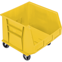 Mobile Bin, 14" H x 16-1/2" W x 18" D, 75 lbs. Capacity, Yellow Oxford Builders Supplies Inc