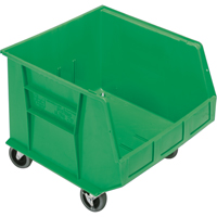 Mobile Bin, 14" H x 16-1/2" W x 18" D, 75 lbs. Capacity, Green Oxford Builders Supplies Inc