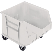 Mobile Bin, 14" H x 16-1/2" W x 18" D, 75 lbs. Capacity, Ivory Oxford Builders Supplies Inc
