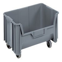 Mobile Giant Stack Container, 12-7/16" H x 19-7/8" W x 15-1/4" D, 250 lbs. Capacity, Grey Oxford Builders Supplies Inc
