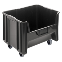 Mobile Giant Stack Container, 12-7/16" H x 19-7/8" W x 15-1/4" D, 250 lbs. Capacity, Black Oxford Builders Supplies Inc