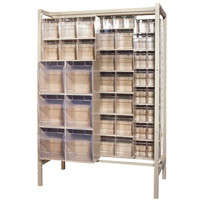 Free-Standing Tip-Out Bins Slider System, 51-1/4" W x 26" D x 77" H, 101 Drawers Oxford Builders Supplies Inc