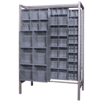 Free-Standing Tip-Out Bins Slider System, 51-1/4" W x 26" D x 77" H, 101 Drawers Oxford Builders Supplies Inc