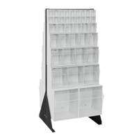 Tip-Out Bins Stand, 23-5/8" W x 16" D x 52" H, 76 Drawers Oxford Builders Supplies Inc