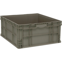 Stacking Container, 22.5" W x 22.5" D x 11" H, Grey Oxford Builders Supplies Inc