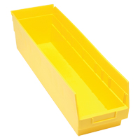Bacs en plastique pour &eacute;tag&egrave;res Store More, 6-5/8" la x 6" H x 23-5/8" p, Jaune, Capacit&eacute; 90 lb Oxford Builders Supplies Inc