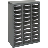 Casiers pour pi&egrave;ces KPC-700, Acier galvanis&eacute;, 30 tiroirs, 17-1/2" x 8-7/10" x 25-3/10", Gris Oxford Builders Supplies Inc