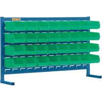 Louvered Rack with Bins, 32 Bins, 36" W x 8-1/4" D x 22" H Oxford Builders Supplies Inc