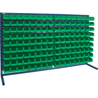 Louvered Rack with Bins, 144 Bins, 72" W x 15" D x 40" H Oxford Builders Supplies Inc