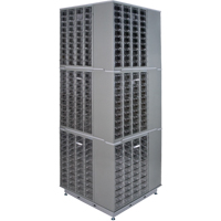 Heavy-Duty Industrial Carousel Drawer Cabinet, Steel, 480 Drawers, 27" W x 27" D x 80" H, Grey Oxford Builders Supplies Inc