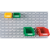 Metal Louvered Panel Bin Support Rack, 32 Bins, 36" W x 1/8" D x 19" H Oxford Builders Supplies Inc