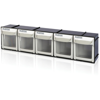 Heavy-Duty Tilt Bin, 23-1/2" W x 4" D x 5-7/8" H, 5 Drawers Oxford Builders Supplies Inc