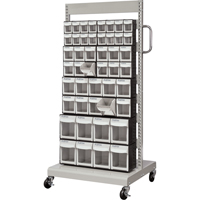 Servante mobile de bacs &agrave; plateaux inclinables, &agrave; un c&ocirc;t&eacute;, 46 bacs, 26-1/4" la x 22" p x 57-1/2" h Oxford Builders Supplies Inc