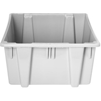 Stack & Nest Palletote Box, 13" x 15.5" x 19.5", Grey Oxford Builders Supplies Inc
