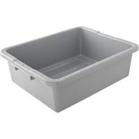Undivided Bus/Utility Box, 7" H x 21.5" D x 17" L, Plastic, Grey Oxford Builders Supplies Inc