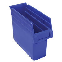 Store-Max Shelf Bins, 4-3/8" W x 8" H x 11-5/8" D, Blue, 44 lbs. Capacity Oxford Builders Supplies Inc
