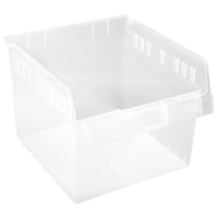 Store-Max Shelf Bins, 11-1/8" W x 8" H x 11-5/8" D, Clear, 44 lbs. Capacity Oxford Builders Supplies Inc