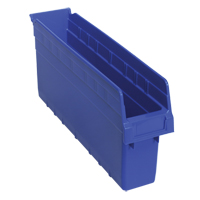 Store-Max Shelf Bins, 4-3/8" W x 8" H x 17-7/8" D, Blue, 56 lbs. Capacity Oxford Builders Supplies Inc