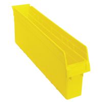 Store-Max Shelf Bins, 4-3/8" W x 8" H x 23-5/8" D, Yellow, 68 lbs. Capacity Oxford Builders Supplies Inc