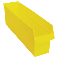 Store-Max Shelf Bins, 6-5/8" W x 8" H x 23-5/8" D, Yellow, 68 lbs. Capacity Oxford Builders Supplies Inc