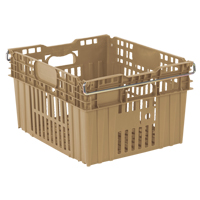 Contenant en plastique empilable Stack-N-Nest pour l'agriculture, 20" x 24" x 13,4", Beige Oxford Builders Supplies Inc