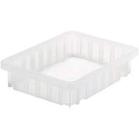 Divider Box&reg; Container, Plastic, 10.875" W x 8.25" D x 2.5" H, Clear Oxford Builders Supplies Inc