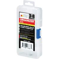 Boîte &agrave; compartiments en plastique, 2,75" la x 5,5" p x 1,25" h, 8 compartiments Oxford Builders Supplies Inc