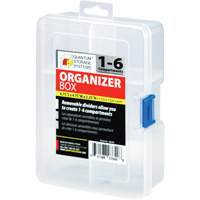 Boîte &agrave; compartiments en plastique, 4,75" la x 6,75" p x 2,25" h, 6 compartiments Oxford Builders Supplies Inc