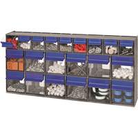 Tilt Bins Unit, 23-5/8" W x 3-5/8" D x 11-1/6" H, 21 Drawers Oxford Builders Supplies Inc