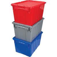 Contenant de distribution en plastique avec dessus basculant, 21,65" x 15,5" x 12,5", Gris Oxford Builders Supplies Inc
