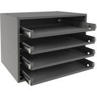 Small Bearing Rack, Steel, 4 Slots, 15-9/16" W x 11-7/8" D x 11-5/16" H, Grey Oxford Builders Supplies Inc
