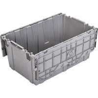FP243C FliPak Nestable Tote, 26.9" x 16.9" x 12.1", Grey Oxford Builders Supplies Inc