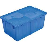 FP243C FliPak Nestable Tote, 26.9" x 16.9" x 12.1", Blue Oxford Builders Supplies Inc
