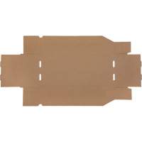 Boîtes profondes en carton ondul&eacute;, 7-3/4" la x 17-1/4" p x 4-1/2" h, Beige Oxford Builders Supplies Inc