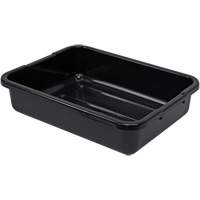 All-Purpose Ribbed-Bottom Storage Tub, 5" H x 15" D x 21" L, Plastic, Black Oxford Builders Supplies Inc