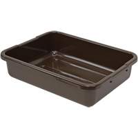 All-Purpose Ribbed-Bottom Storage Tub, 5" H x 15" D x 21" L, Plastic, Brown Oxford Builders Supplies Inc