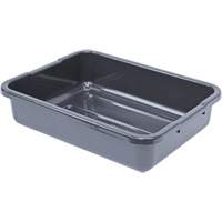 All-Purpose Ribbed-Bottom Storage Tub, 5" H x 15" D x 21" L, Plastic, Grey Oxford Builders Supplies Inc
