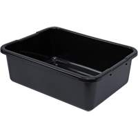 All-Purpose Ribbed-Bottom Storage Tub, 7" H x 15" D x 21" L, Plastic, Black Oxford Builders Supplies Inc