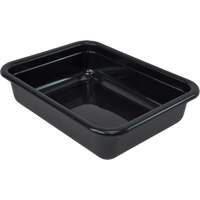 All-Purpose Flat-Bottom Storage Tub, 5" H x 17" D x 22" L, Plastic, Black Oxford Builders Supplies Inc