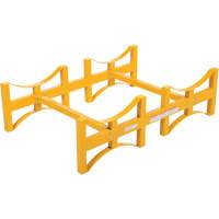 Porte-barils empilable en acier, 2 barils, Capacit&eacute; de 1600 lb, 45-1/2" la x 29-7/8" p x 12-3/4" h Oxford Builders Supplies Inc
