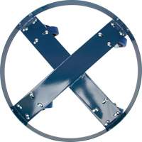 Drum Dolly, Steel, 1400 lbs. Capacity, 24" Diameter, Blue Elastic Casters Oxford Builders Supplies Inc