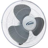 Wall Mount Oscillating Fan, Commercial, 3 Speed, 16" Diameter Oxford Builders Supplies Inc