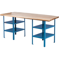 &eacute;tabli sur pi&eacute;destal extra robuste, Cap 2500 lb, 120" la x 30" p, 34" h Oxford Builders Supplies Inc