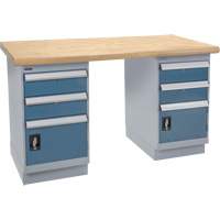 &eacute;tabli robuste, Deux tiroirs, Cap 1500 lb, 60" la x 36" p, 34" h Oxford Builders Supplies Inc
