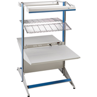 Postes de travail modulaires ergonomiques - Exemples de configurations - A-DC Ajouts de coin &agrave; deux c&ocirc;t&eacute;s, 36" la x 56" p x 84" h, Ajout de coin &agrave; deux c&ocirc;t&eacute;s Oxford Builders Supplies Inc