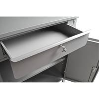 Pupitre d'atelier de style armoire, 34-1/2" la x 30" p x 53" h, Gris Oxford Builders Supplies Inc
