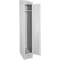Casiers Clean Line, 12" x 18" x 82", Acier, Gris, Rivet (assembl&eacute;), Perfor&eacute; Oxford Builders Supplies Inc