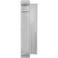 Casiers Clean Line, 12" x 18" x 82", Acier, Gris, Rivet (assembl&eacute;), Perfor&eacute; Oxford Builders Supplies Inc