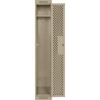 Casiers Clean Line, 12" x 12" x 72", Acier, Beige, Rivet (assembl&eacute;), Perfor&eacute; Oxford Builders Supplies Inc
